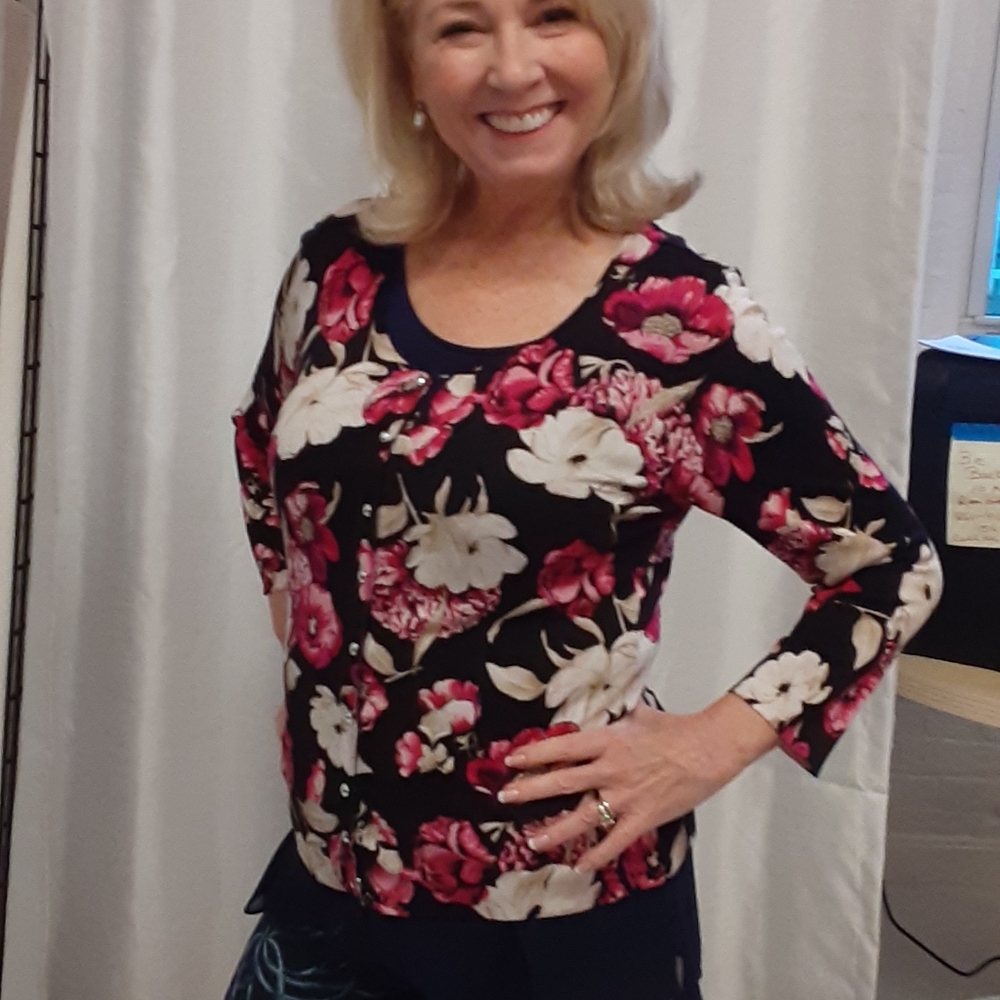 WH/BM Floral Sweater